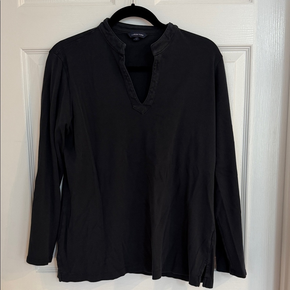 Lands' End Black Long Sleeve Top